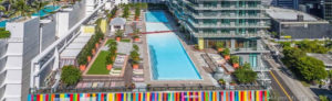 Aerial View Pool SLS Brickell