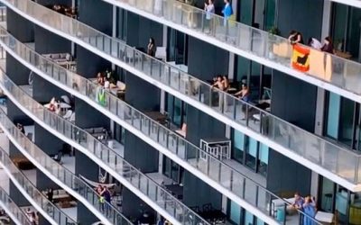 People in Miami are throwing all kinds of balcony parties and the videos are incredible