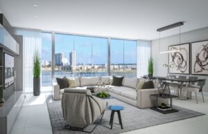 Inside a residence in TAL Aventura. Home Staging